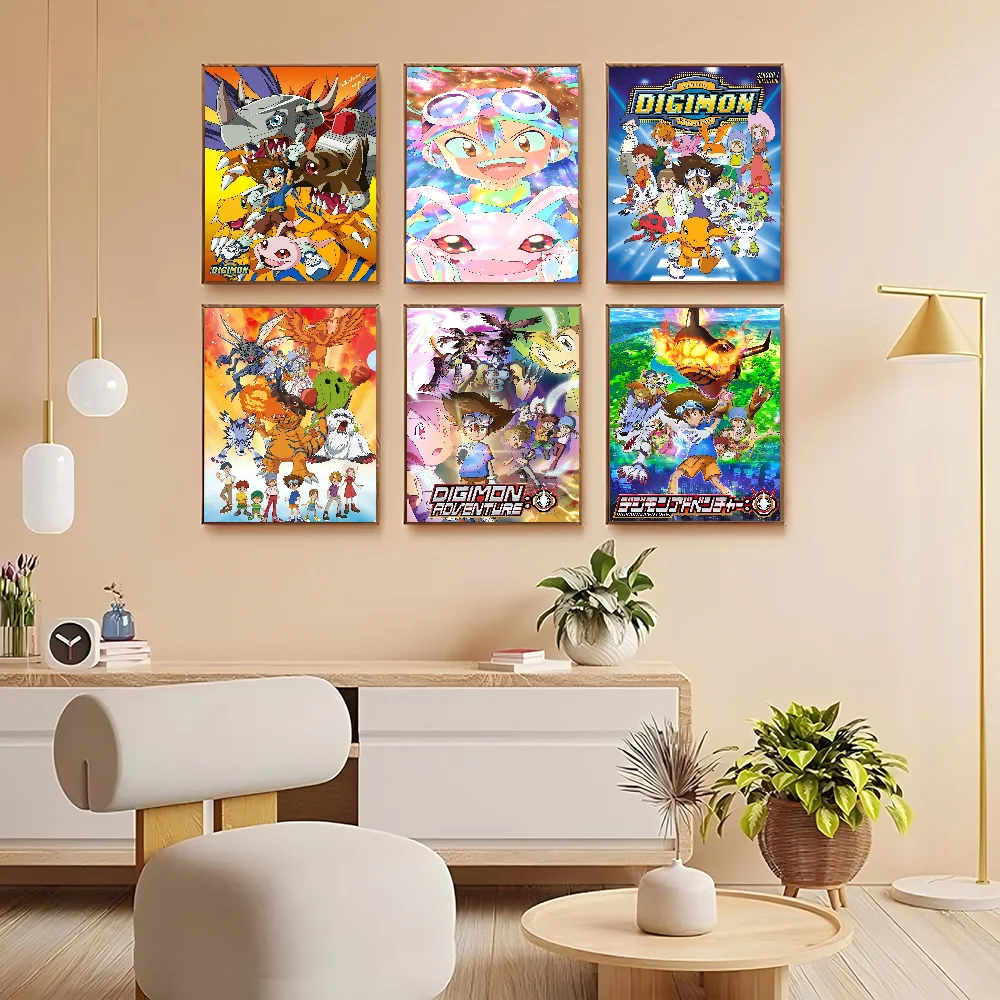 Digimon Classic Vintage Posters Vintage Room Home Bar Cafe Decor Nordic Home Decor
