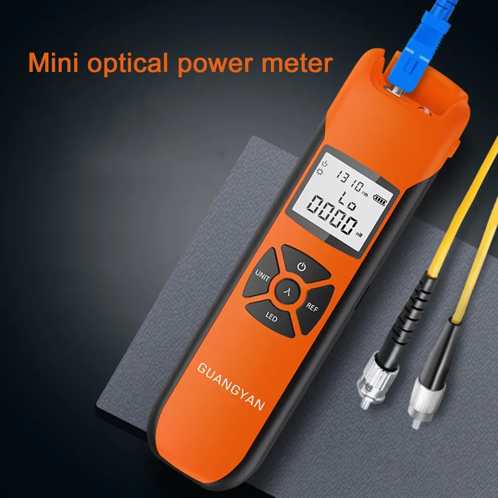 New Mini Optical Power Meter FC/SC/ST Universal Port High Precision USB Rechargeable Fiber Optic Power Meter With FlashLight