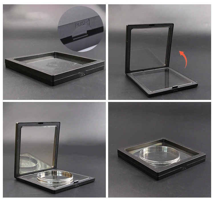 3D Floating Picture Frame Jewelry Display Shadow Box Stand Rack Coin Ring Pendant Holder Protection Gems Stone Presentation Case