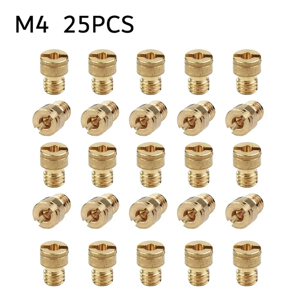 25pcs Carburetor Main Jet 4mm Thread For DellOrto BGM CVK BING Motoforce Carburetor Injector Nozzle Size 50-200