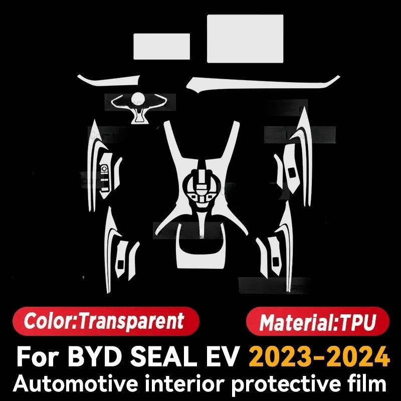 

BYD SEAL EV Electric 2023 2024 Gearbox Panel Dashboard Navigation Screen TPU Protective Film Automotive Interior Accessory