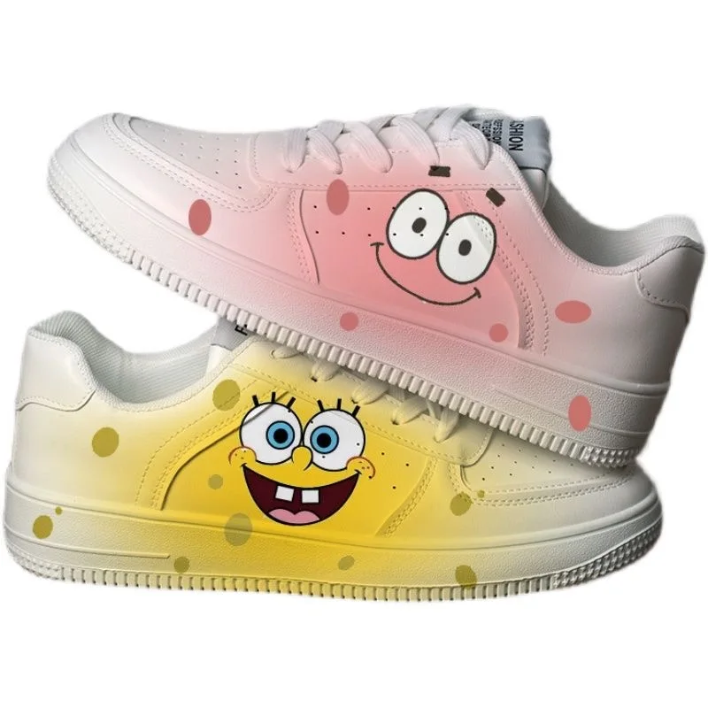 Nuevo Original dibujos animados Bob Esponja SquarePants princesa lindos zapatos casuales zapatos deportivos suaves para regalo de novia tamaño UE 35-44