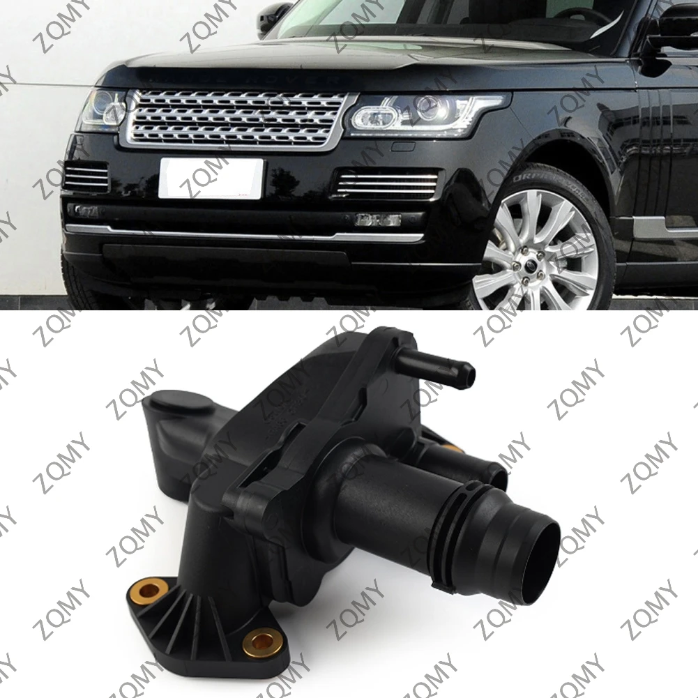 Termostato refrigerante para motor de carro, tubo de saída de água para land rover discovery range rover sport/vogue para jaguar s-type 3.0t