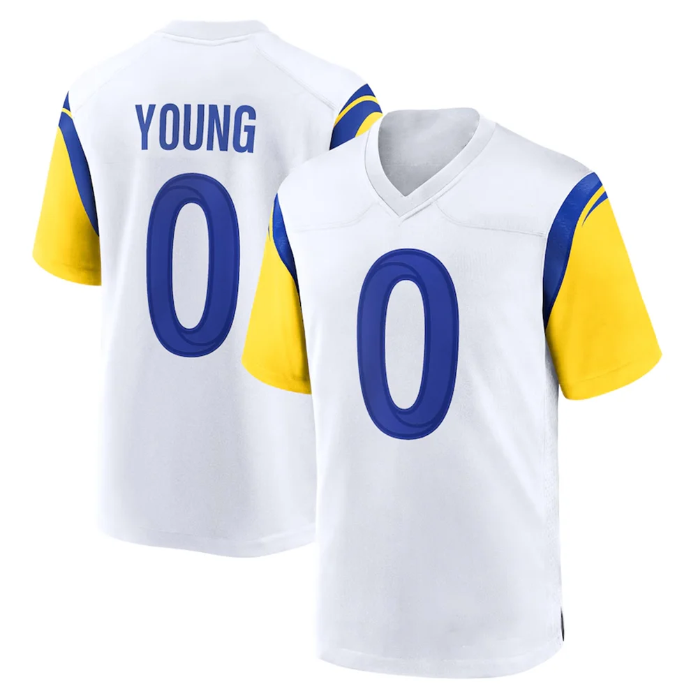 2425 Adult Los Angeles American Football Jersey Rugby Jersey Sportswear Training Jersey T-shirt Eagles Rams 17 Number Nacua Tops