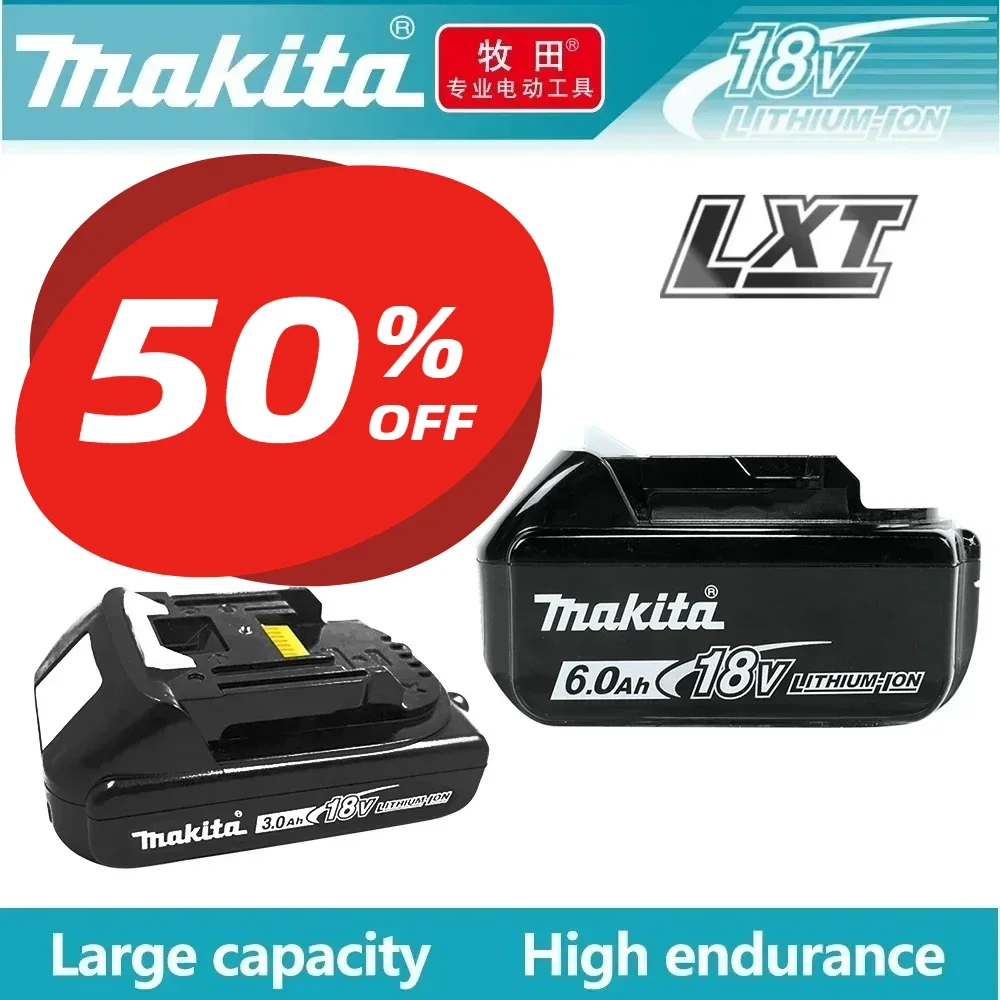 NEW Makita 18V  Battery 3Ah/6Ah Li-ion Replacement LXT BL1860B BL1860 BL1850 BL1830 DHP482RFX9 BL1815 LXT400 for Cordless Drills