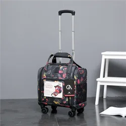 16 Large capacity Lightweight Portable Small Female Boarding Suitcase Light Sound Universal Wheel Trolley Case Cosmetic Case