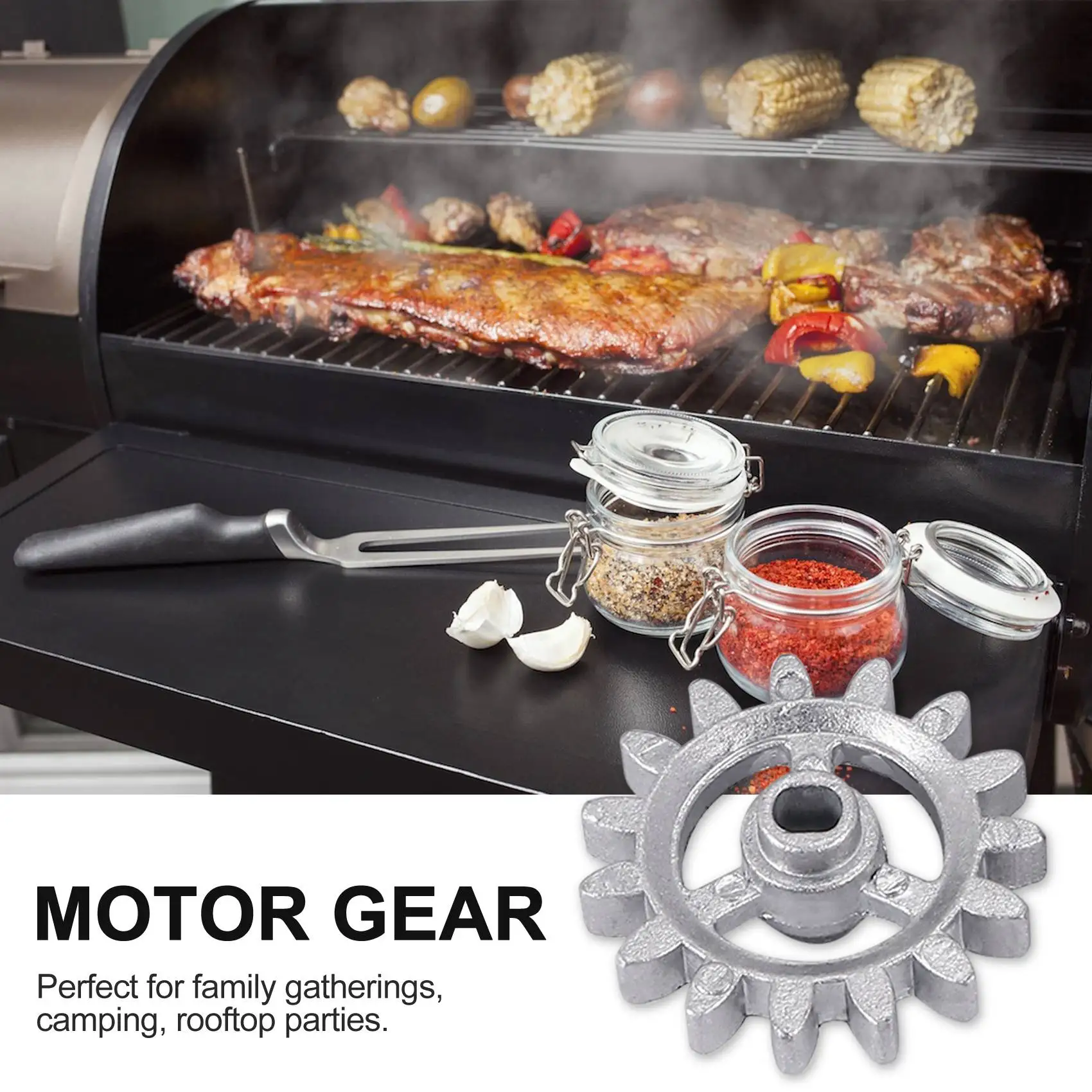 Automatic Rotisserie Grill Tools Metal BBQ Rotary Frame Gear with USB Cable Motor DIY Automatic Rotary Frame Tool Set