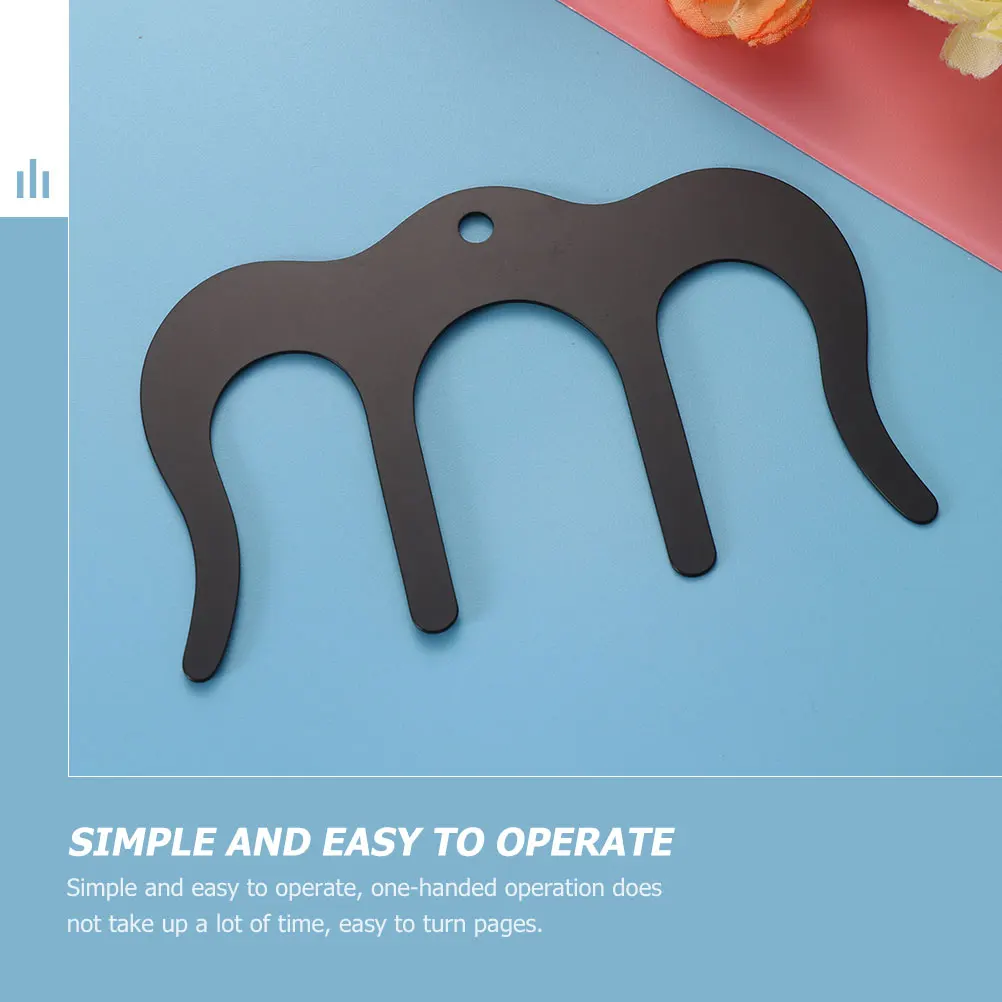 

2Pcs Sheet Music Clip Metal Piano Score Holder Black M shaped Page Folder Long lasting Non deformable Compact Size