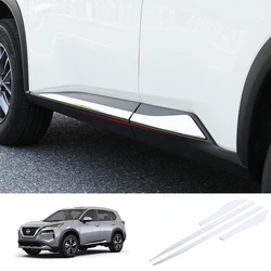 Car Accessories For Nissan Rogue 2021 2022 2023 Stainless steel Chrome Side Door Car Body Molding skirts scratch Cover Trim