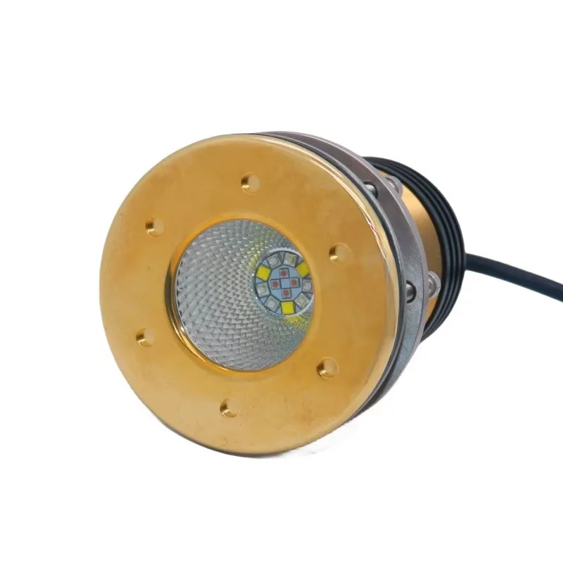 

High Lumen Corrosion-Resistant Bronze 80W 12V 24V Through Hull LED Boat Underwater Lamp