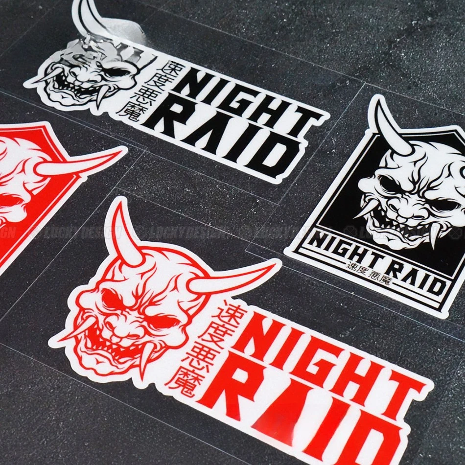 AliExpress NONE 1PC Oni Mask Night Raid Waterproof Self Adhesive Vinyl Sticker Decal For Car Motorcycle Helmet Laptop Bike DIY Decor