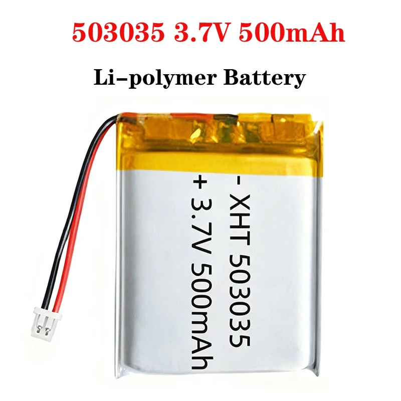 

1-4pcs 503035 Battery 500mAh 3.7V Lipo Lithium Polymer Battery for Smart Watch Electric Toy Bluetooth Speaker LED Lights