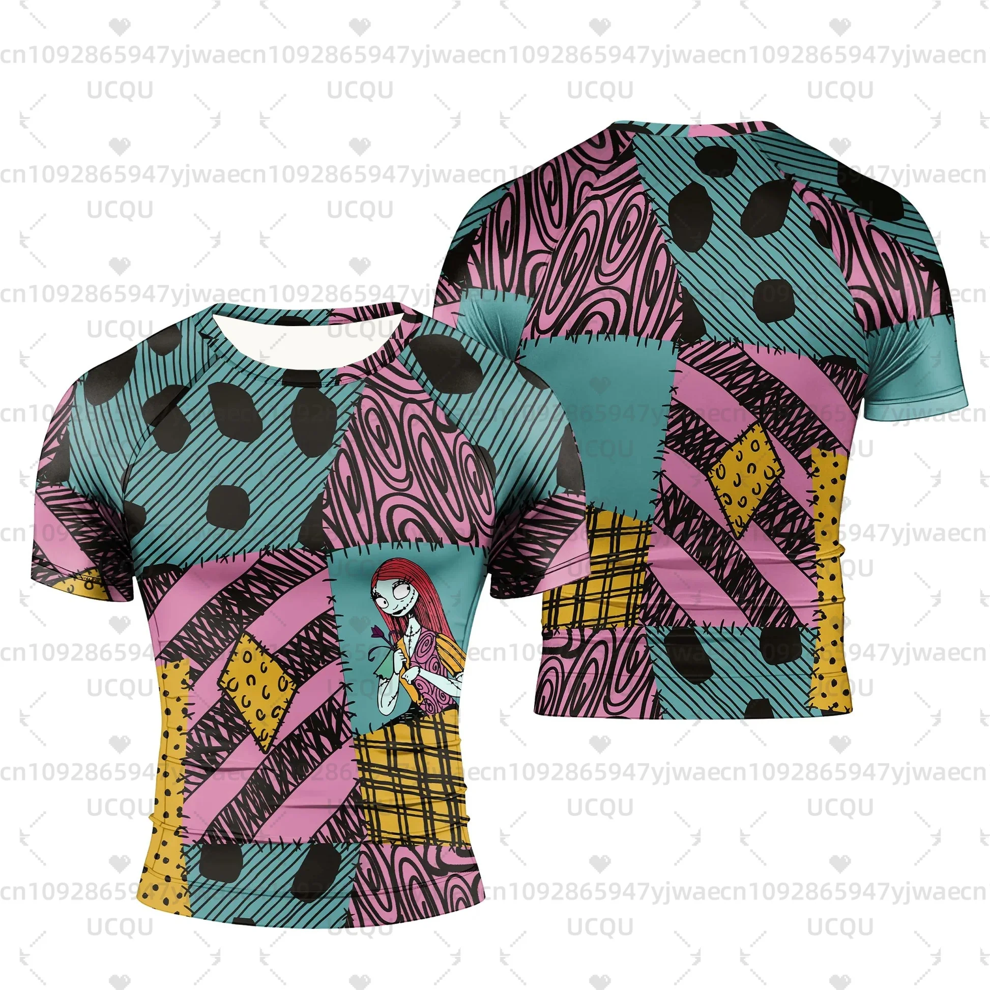 Camiseta informal de manga larga para hombre y mujer, camisetas con estampado de trapo cosido para Cosplay de pesadilla antes de Navidad, camisetas para niños