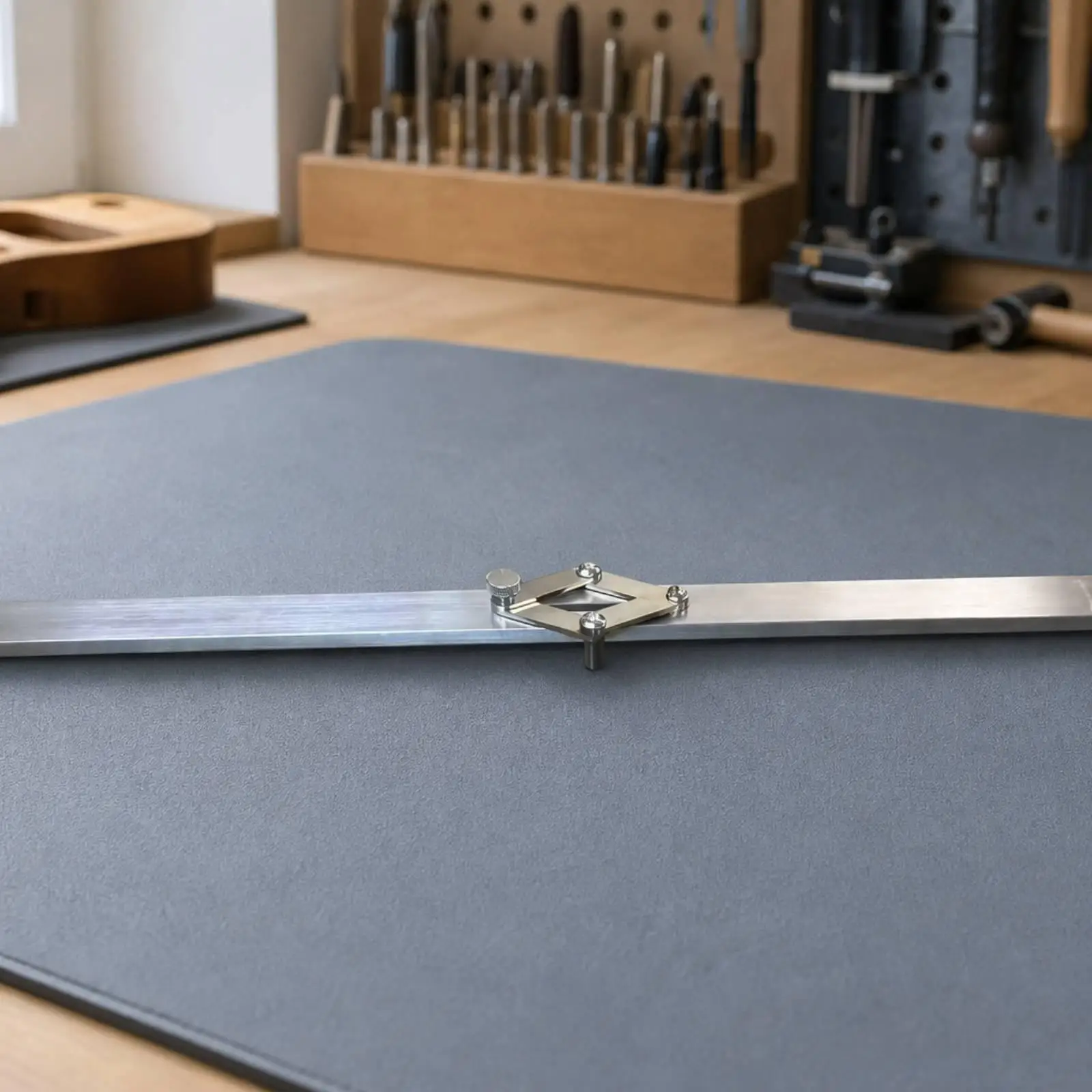 Guitar Neck Alignment Ruler Brushed Silver Neck Linear Guide High Accuracy
