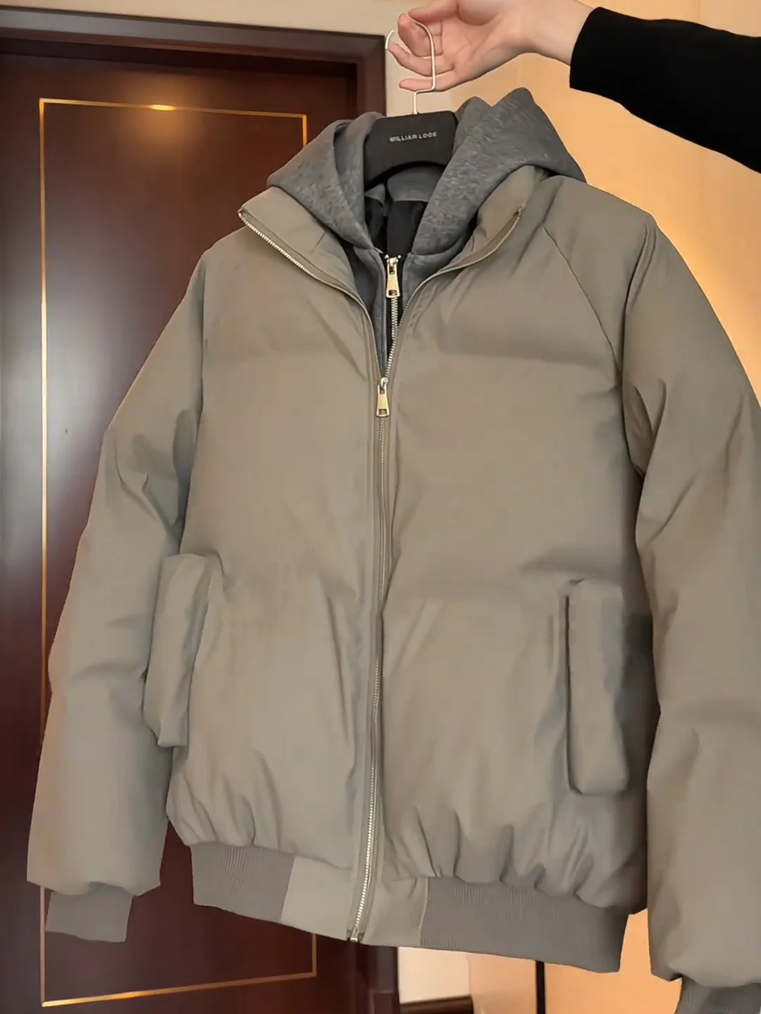 

American Sle Men's ort Thiened Cotton Jaet with Hat Winter Warm Waterproof PU Leather Jaet Outerwear Casual Youth P...