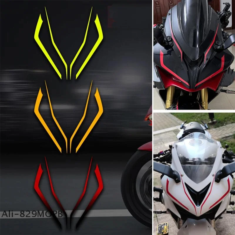 

【S】For 600 350 250 Front End Stickers Waterproof Sunprotection Reflective Motorcycle Modification Stickers Accessories