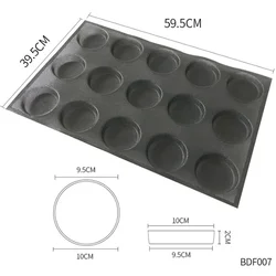 Sun Silicone Bun Bread Forms Non Stick Baking  Hamburger Molds Sheets Perforated Muffin Pan Tray  Accessories