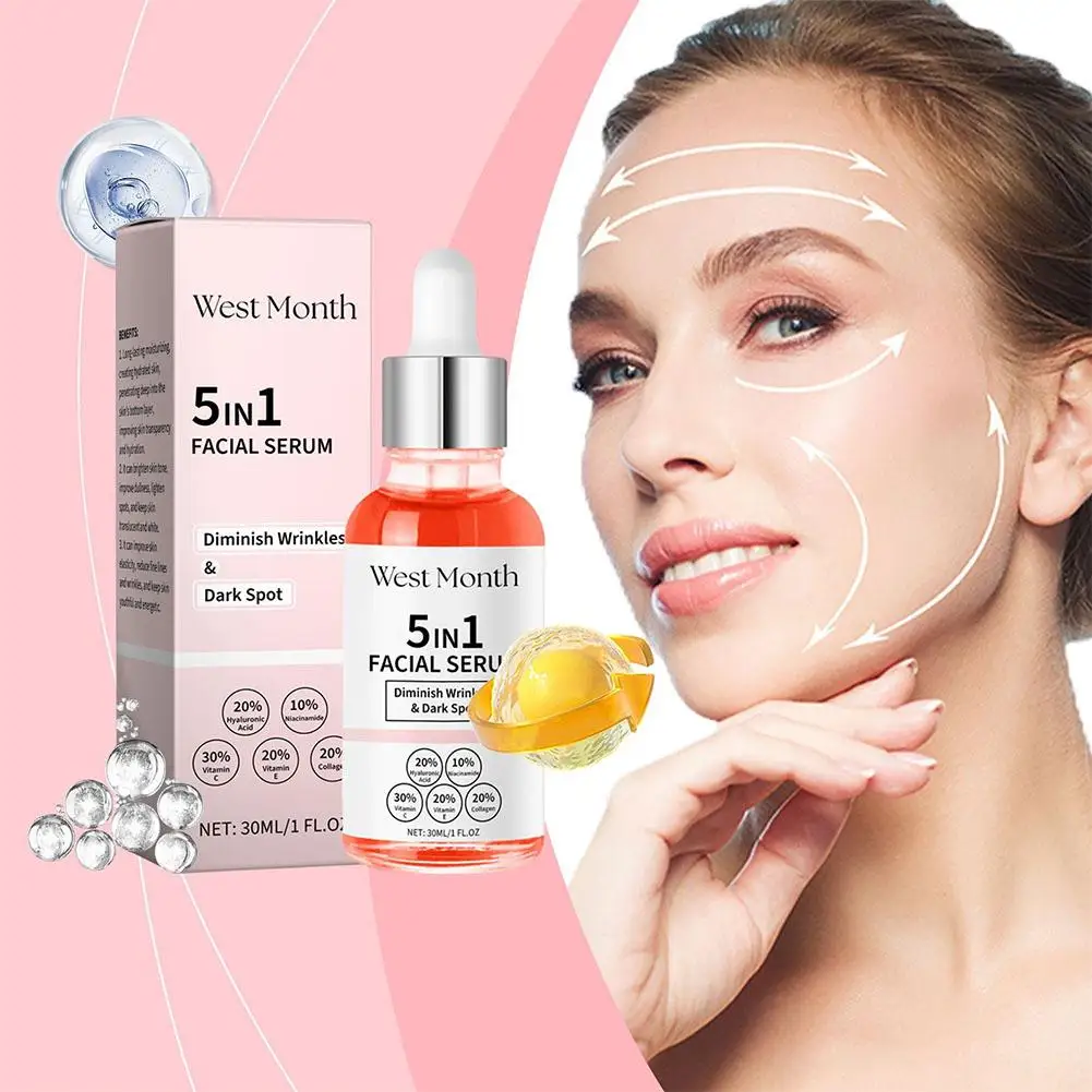 5 In 1 Hyaluronic Acid Essence Niacinamide Brightening Skin Shrink Facial Moisturizing Care Pores Aging Anti Skin Care Seru N6U8