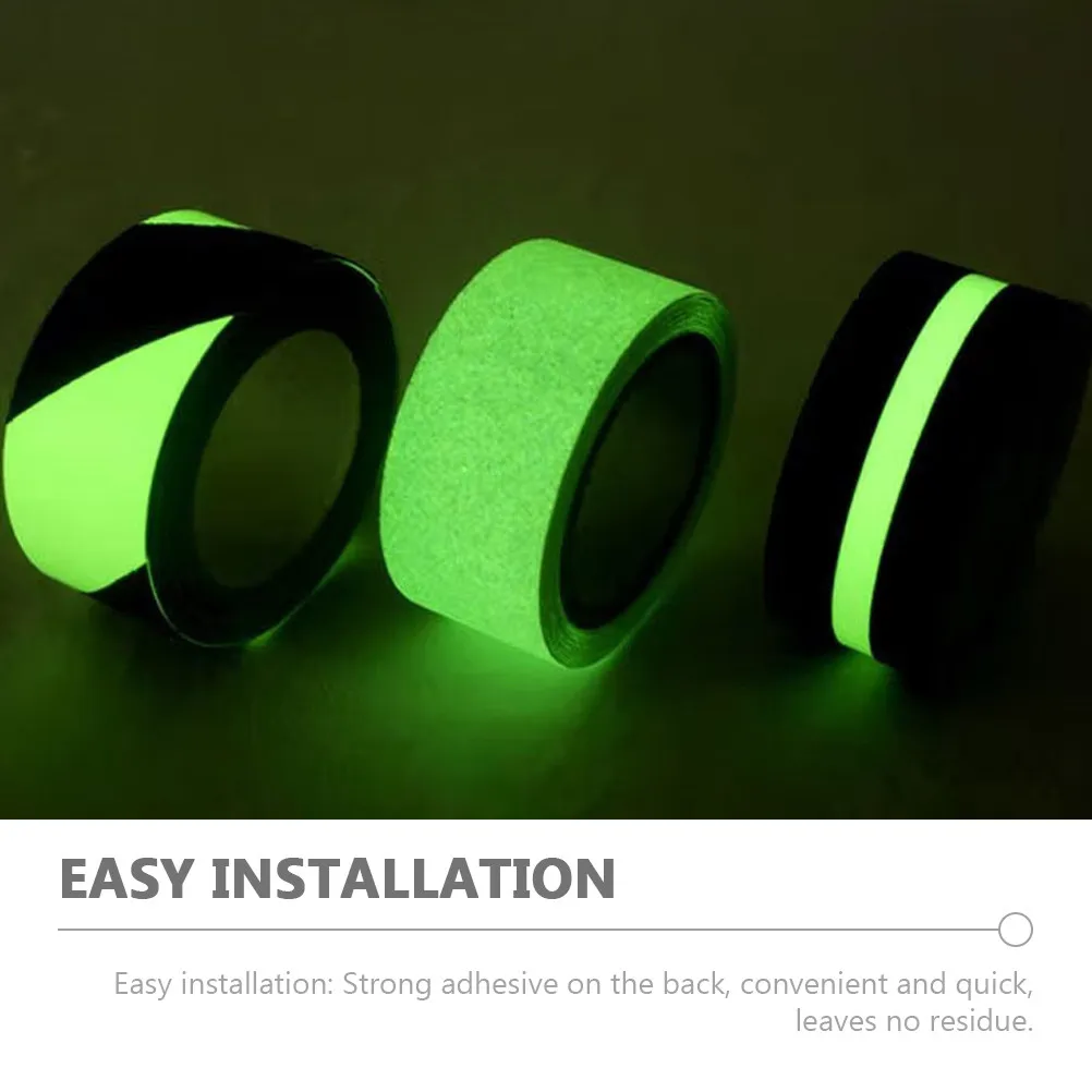 1 Roll Glow in The Dark Anti Slip Tape 5M Warning Reflective Luminous Tape for Stairs Direction Guiding Outdoor Safety