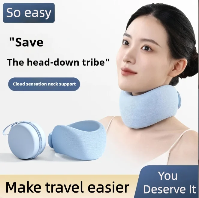 Memory Foam Neck Pillow Cervical Vertebra Travel Portable Noon Break Aircraft U Type Of Pillow Sleep Camping Pillow Carry Box