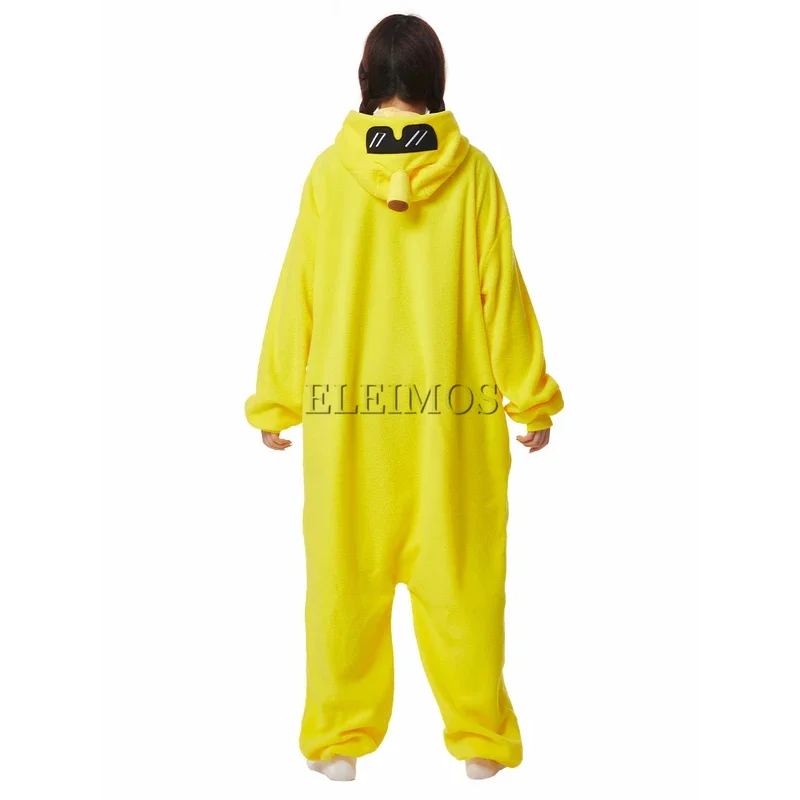 Eleimos-mono de Halloween con plátano para mujer y hombre, pijama kigurumis de animales para adultos, pijama de dibujos animados, ropa de casa, disfraz de cosplay