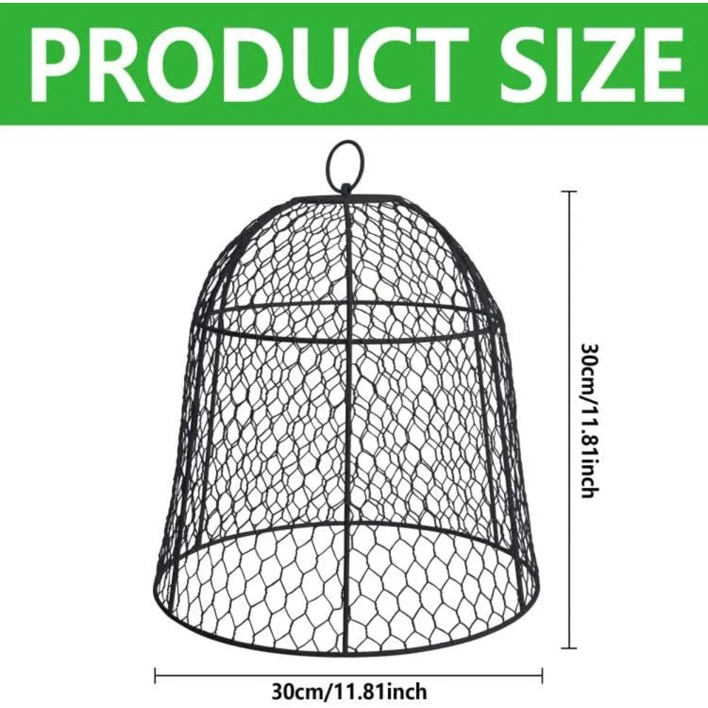 5 Pack Garden Chicken Wire Cloche -11.8 x 11.8 Inch Metal Squirrel Proof Garden Plant Cloche