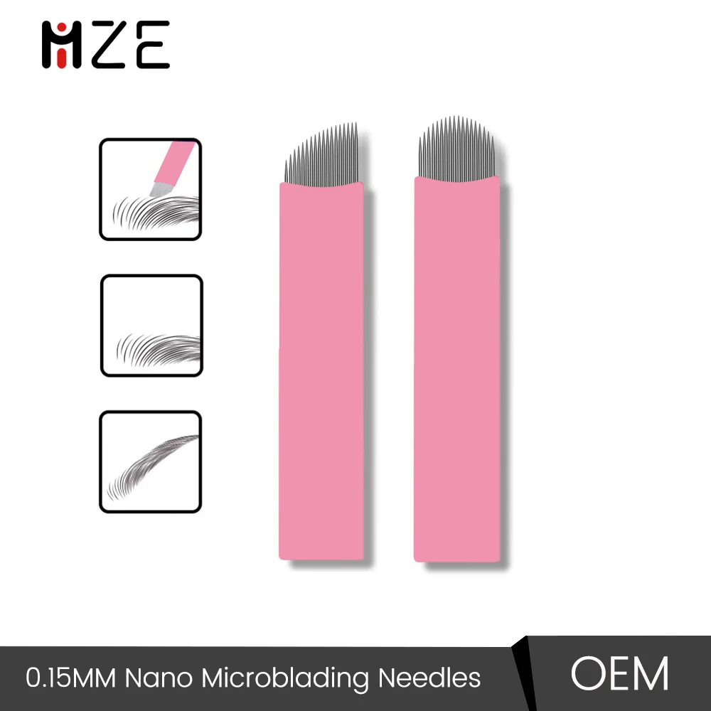 0.15MM Nano Microblading Needles Tattoo Eyebrow Artist Blades Microblade Embroidery Ombre Master Nanoneedles Tattooing Supplies