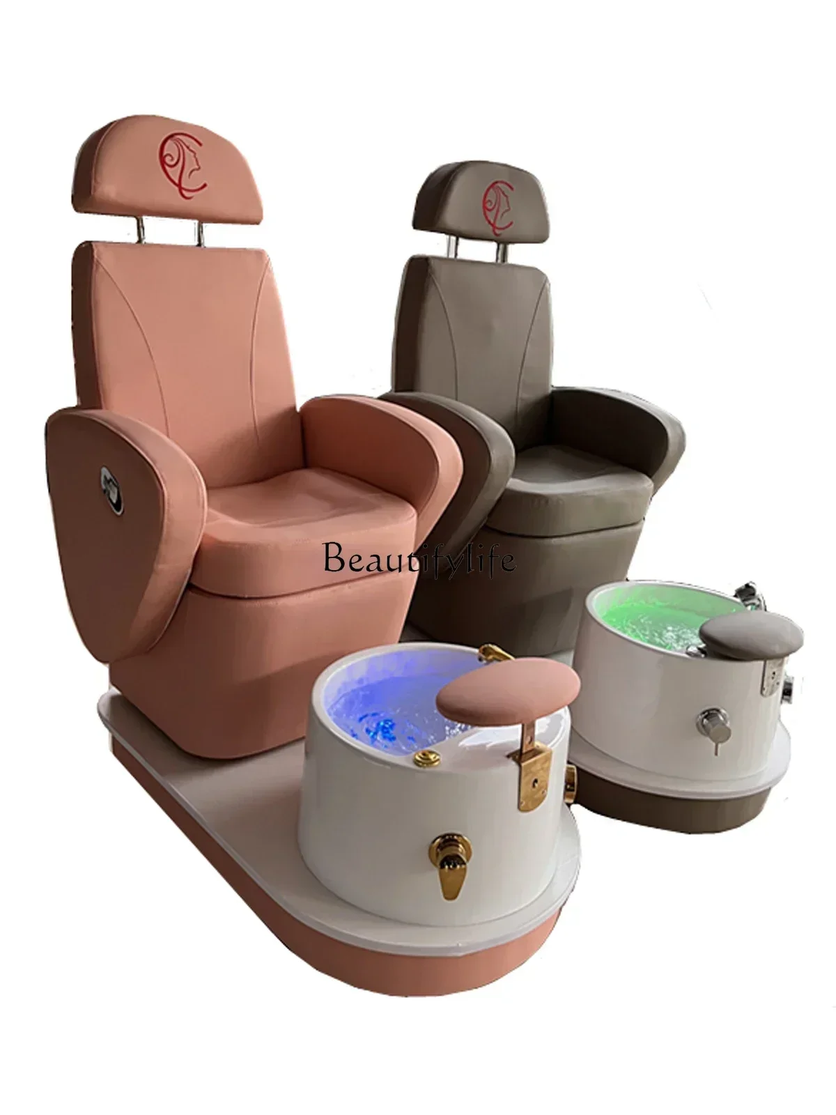 

Upper and Lower Water Surfing Electric Massage Leisure Chair Nail Recliner with Flash