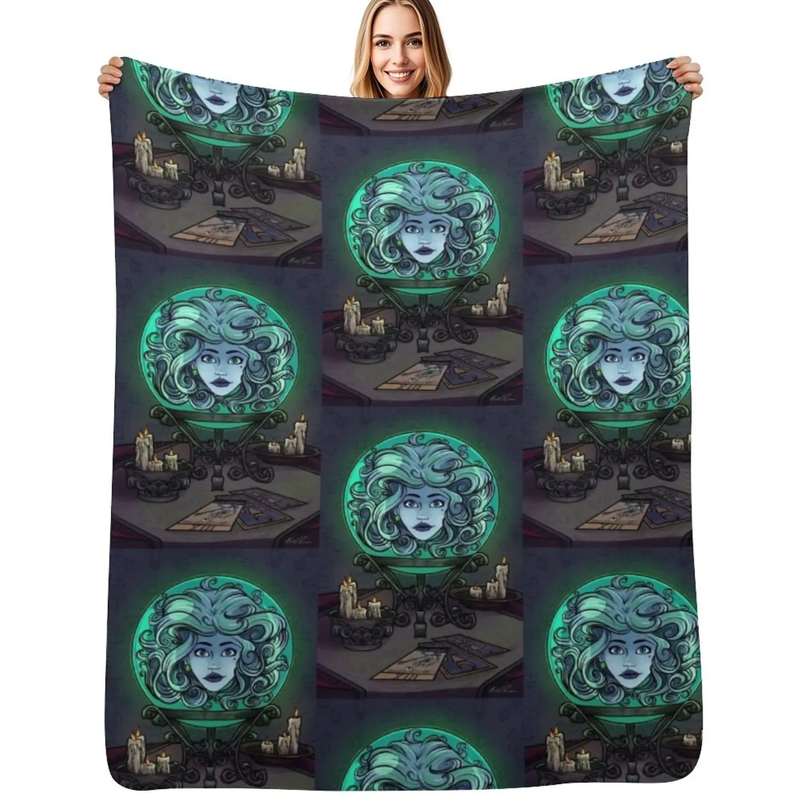 Madame Leota Throw Blanket Soft Plaid Plaid on the sofa Bed covers Hair Blankets For Baby Blankets