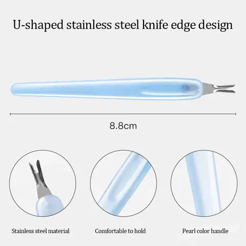 1पीसी/5पीसीएस नेल क्यूटिकल पुशर स्टेनलेस स्टील नेल क्यूटिकल रिमूवर टूल्स नेल डेड स्किन फोर्क निपर पुशर मैनीक्योर ट्रिमर के लिए 10 best sales क्यूटिकल ट्रिमर - №2