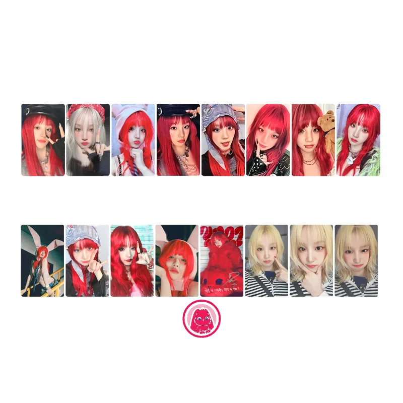 8Pcs/Set KPOP IDLE YUQI YUQ1 Album New Selfie Lomo Cards List Double-sided Fashion Photocards Postcards Fans Birthday Collection