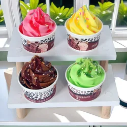 Artificial Ice Cream Fake Ice-cream Dessert Bowl Decorations Refrigerator Sticker Creative Window Display Photography Home Decor