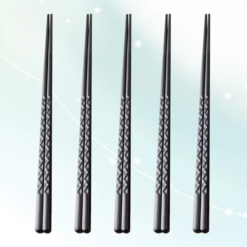 

5 Pairs Luxury Chopsticks Japanese Style High Temperature Resistance Point Fiberglass