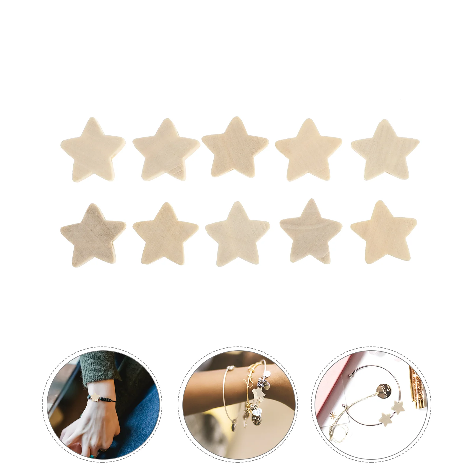 

50 Pcs Bulk Beads Wooden Decorate for Jewelry Making Kids Bracelet Delicate Design