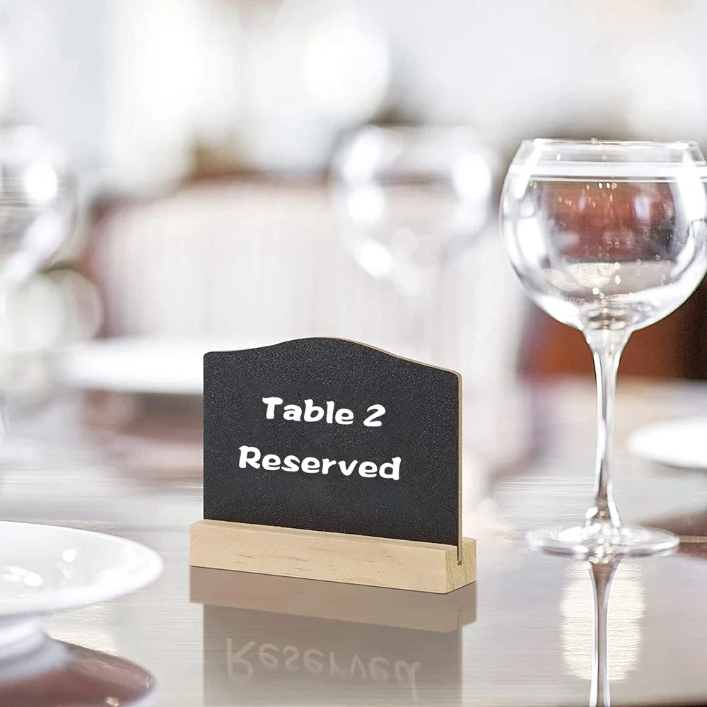 Chalkboard Signs 10pcs Mini Chalk Board Sign Board with Stand for Food Buffet Parties Message Boards Table Numbers