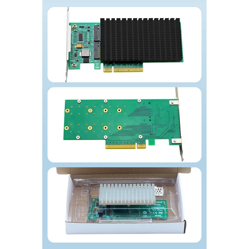 ANM02PE08 Nvme Controller Pcie To M.2 Dual Port With Heatsink ( Not With SSD )