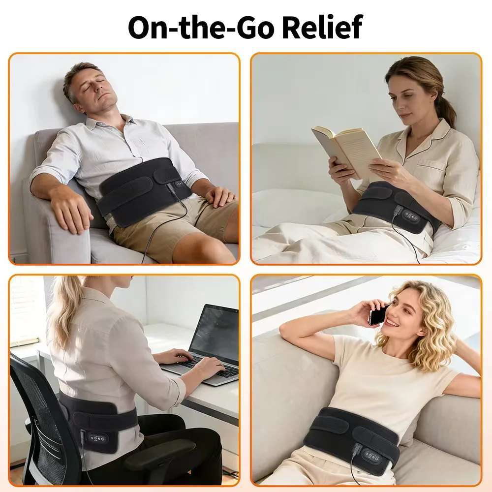 Near Infrared Red Light Therapy Pad 660nm 850nm Belt for Back Pain Relief Abdomen Leg Massager Wrap