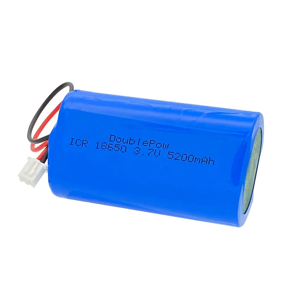 3.7V 18650 Lithium Battery Packs 3600/5200mAh Rechargeable battery Fishing LED Light Bluetooth Speaker +XH-2P Plug