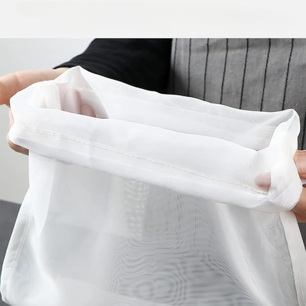 1-30Pcs 100 Mesh Soy Nut Milk Nylon Filter Bags Reusable Almond Milk Coffee Filter Kitchen Strainer Bag Food Grade Strainer Mesh