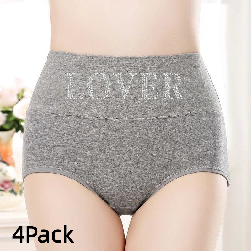 4Pcs/Set Sexy Female Underwear Women Set High Waist Lingeries for Woman Women\'s Panties Soft Lingerie Fitness Sports Briefs Cozy