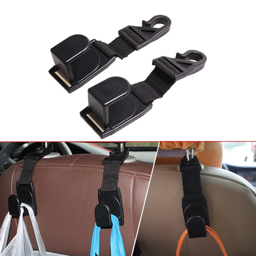 

1-2pcs Black Car Back Seat Headrest Hook Hanger Universal For 2018-2020 Jeep Wrangler JL Sports Rubicon 15 X 4.0 X 4.0cm