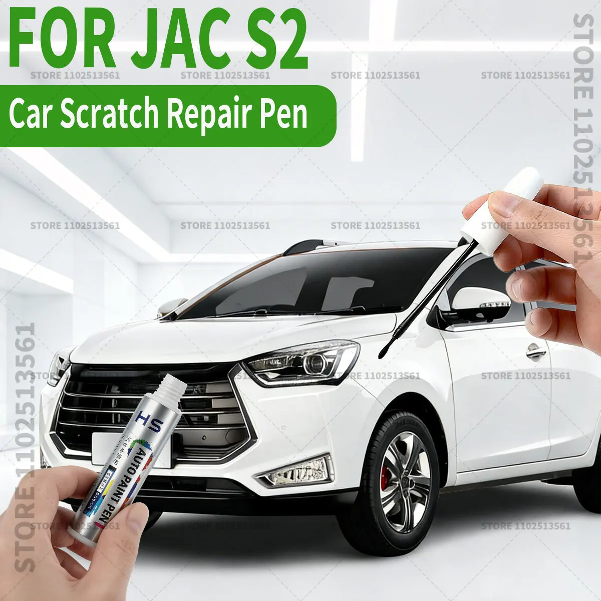 For JAC S2 Paint Repair Pen Touch Up Scratch Remover DIY Car Accessories Black Crystal silver Elegant White Lafite Red Orange