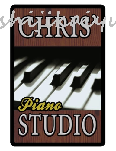 1 pack Personalized PIANO STUDIO Sign Printed with YOUR NAME Aluminum PIANO Sign #246