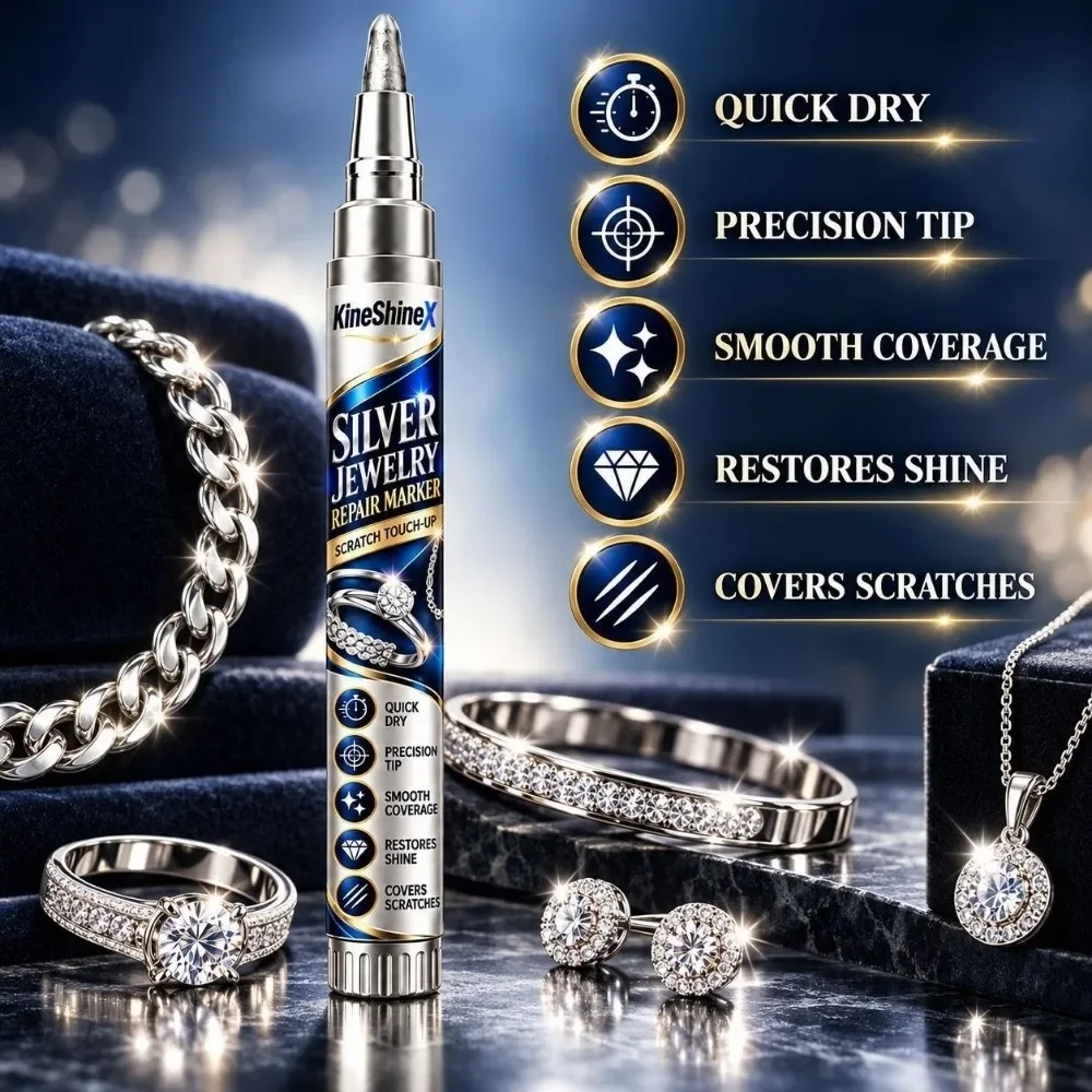 Quick-Drying Jewelry Scratch Repair Pen Fine Tip Metal Scratch Repair Silver Jewellery Marker Pen Silver Jewelry Repair Marker