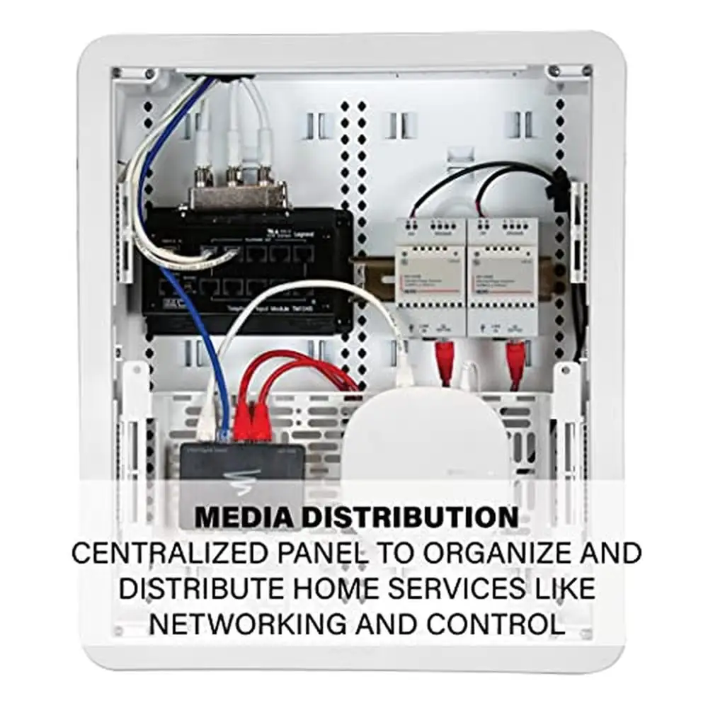 17 Inch Dual Purpose In-Wall Media Enclosure TV Device Storage Electrical Box Cable Management USA Made Expertly Crafted Split image 4