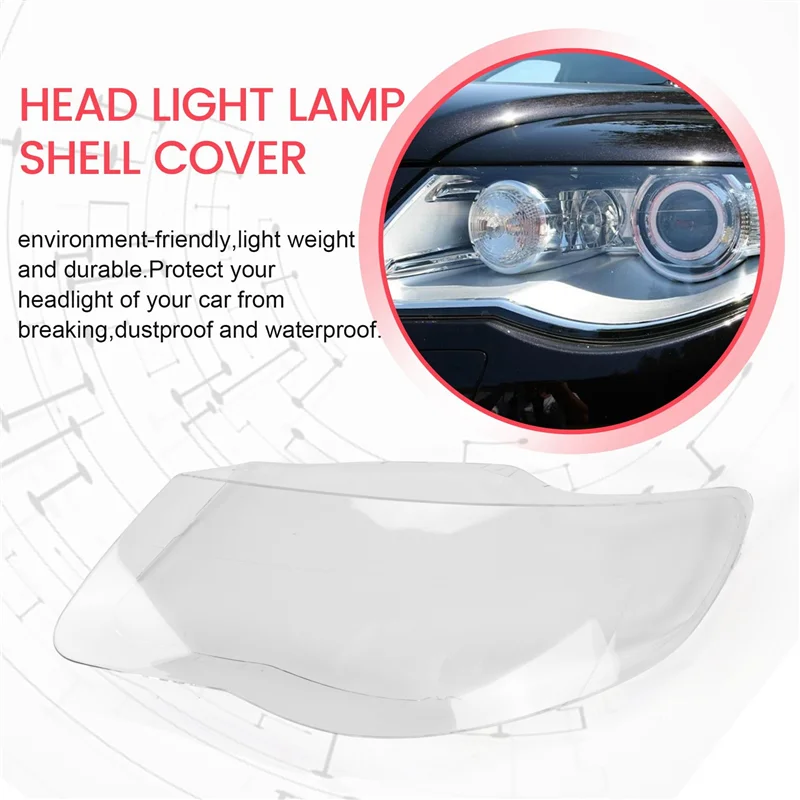 

Sp-Car Clear Front Headlight Lens Shell Cover Replacement For Touareg 2007 2008 2009 2010