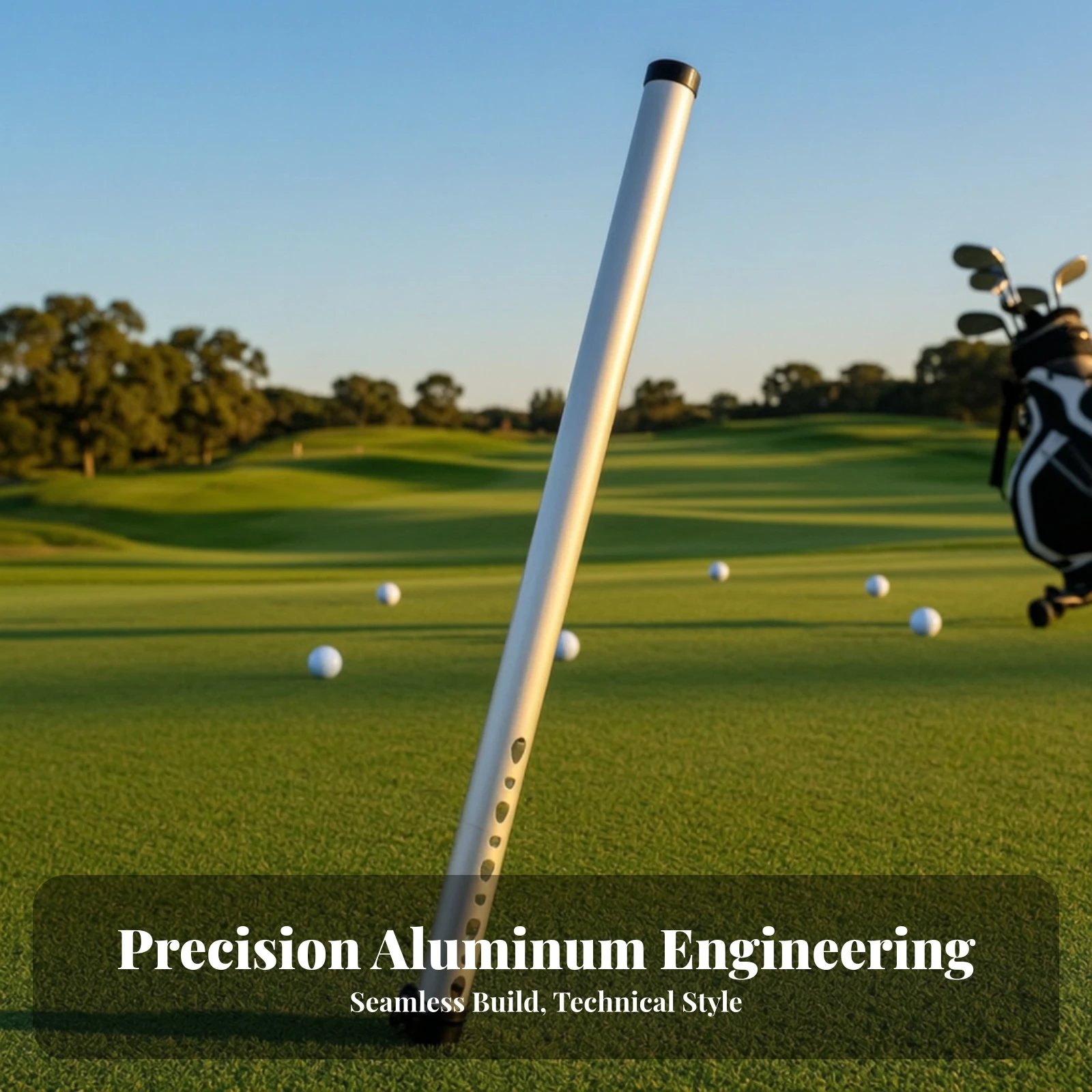 Golf Ball Pickup Tube Straight-Body Golf Ball Retriever Tube Aluminum Lightweight for Golfers, Driving Range view 2