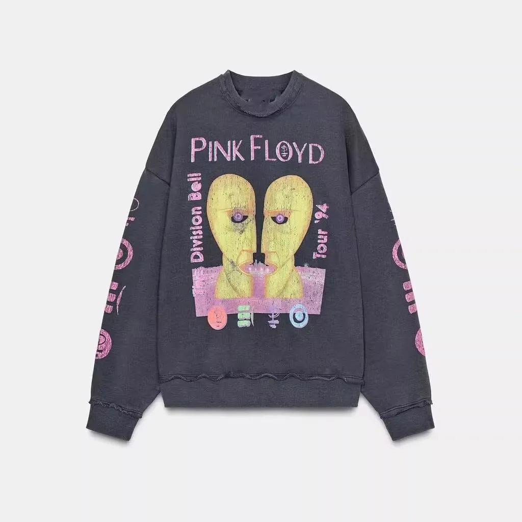 New 2025 Autumn Loose Fit Waed Effect Sweatirt Women's Versatile Faion Korean Sle Long Sve round Ne Sweatirt