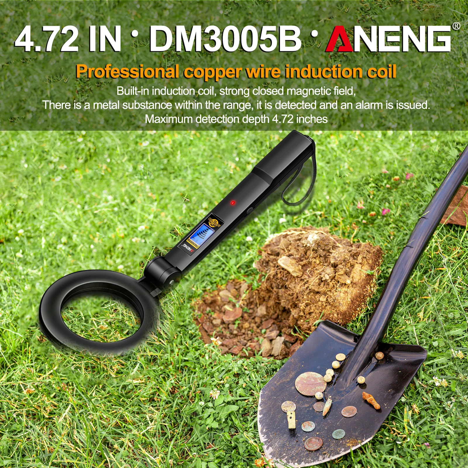 ANENG DM3005B Treasure Hunter Pointing Metal Detector Pro Pinpointing Device Portable Underground Search Treasure Coin Detector