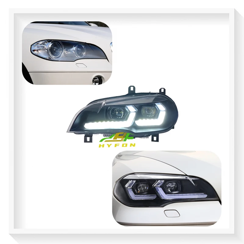 

BR BR For X5 E70 2007-2013 Upgrade 2023 Style High Quality Dual Lens LED Headlight LED Daytime Running Lights Plug and Pla